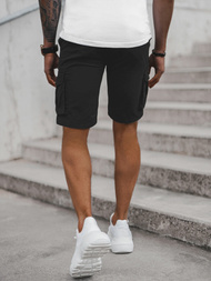 Pantaloni scurti chino bărbați negri OZONEE T/BB70010/1