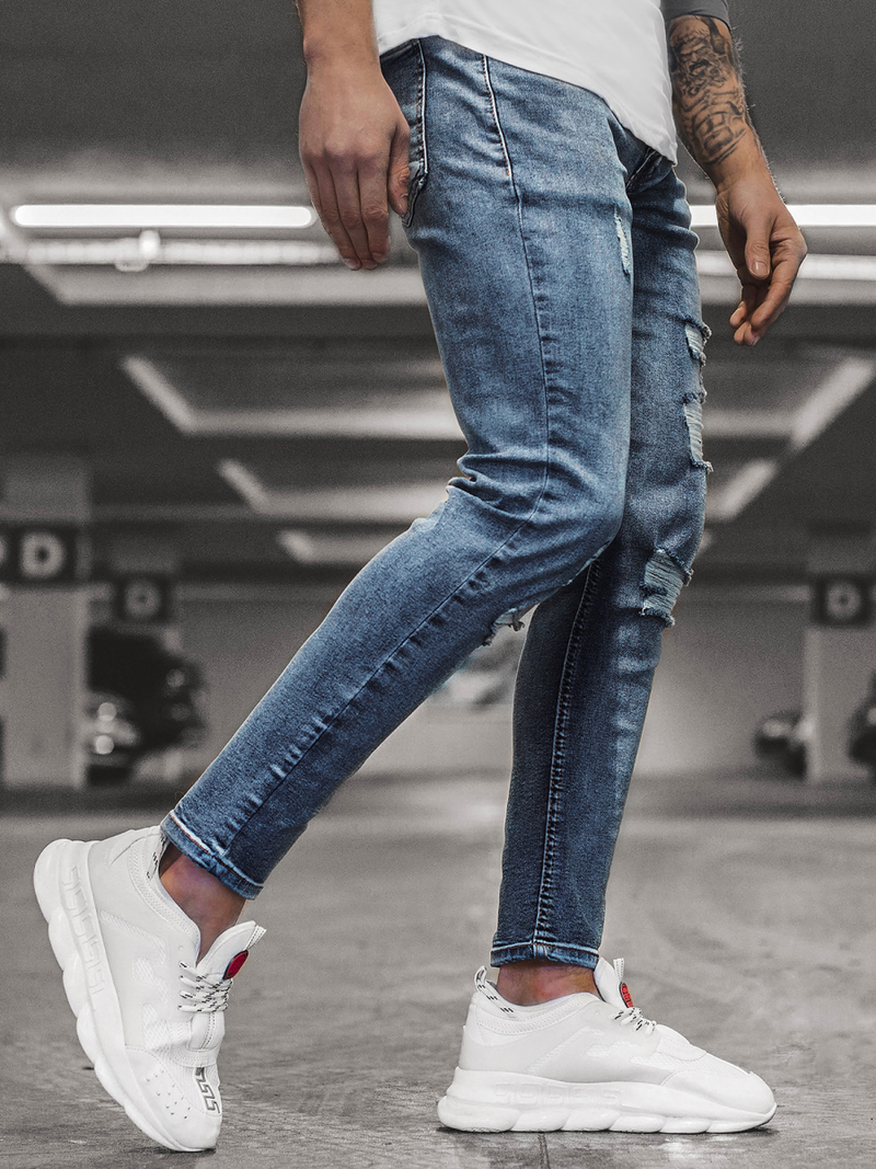 Pantaloni bărbaţi albaștri OZONEE DP/521