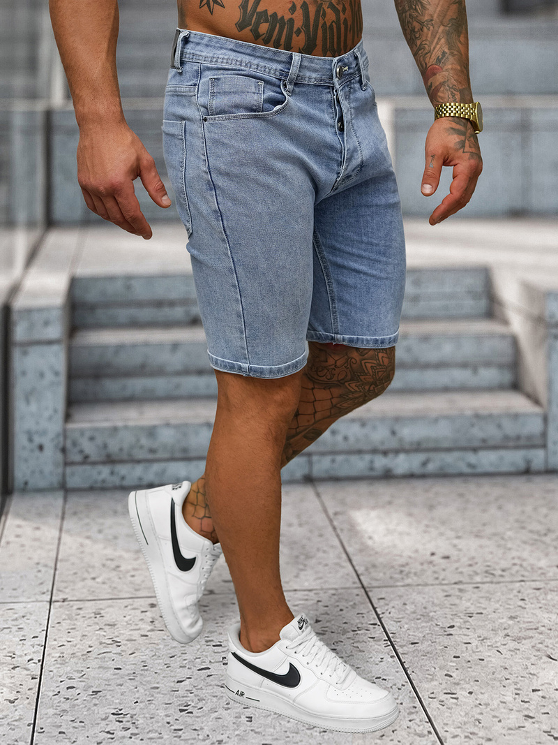 Pantaloni scurti bărbați albaștri deschis OZONEE NB/MP0315BC