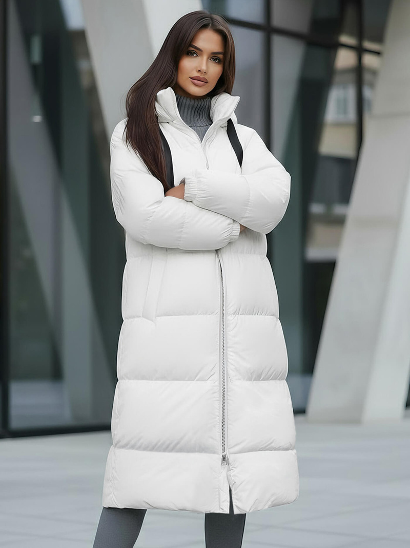 Geacă de femei alb OZONEE JS/5M3163/281Z