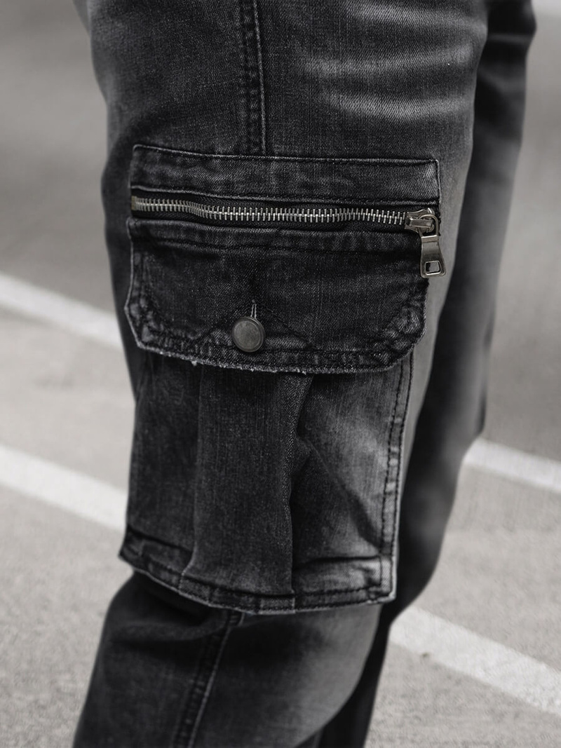 Pantaloni jogger bărbați negri OZONEE NB/MP0108N