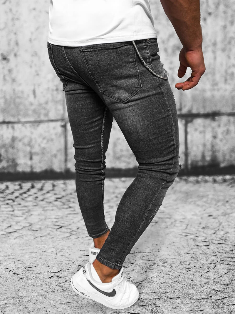 Blugi Bărbaţi negri OZONEE O/MB463