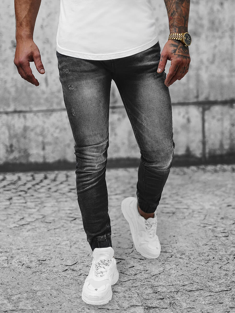 Blugi Jogger Bărbați Negri OZONEE NB/MP0053/2NZ