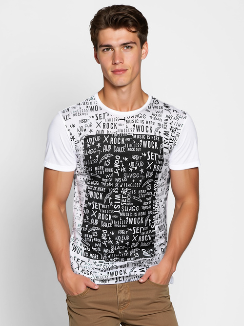 Tricou bărbați alb OZONEE O/T122/1Z
