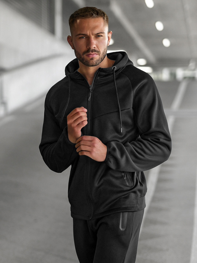 Compleu sport bărbaţi negru OZONEE JS/8C1967/3