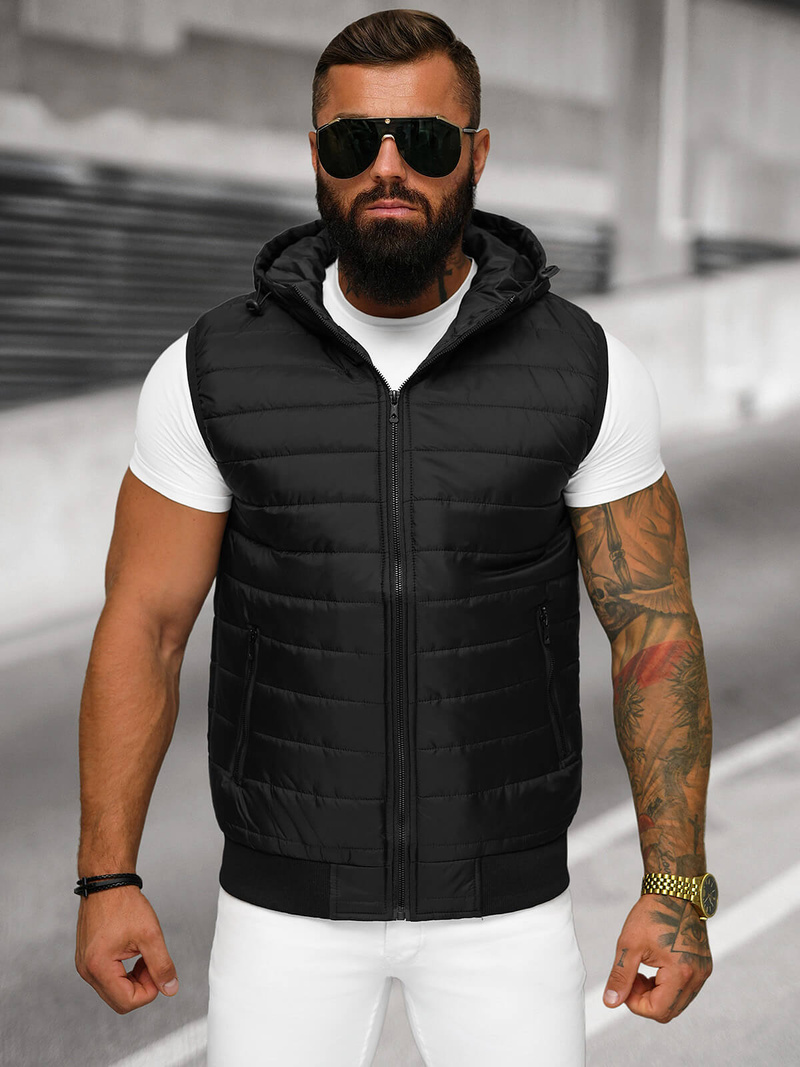 Vestă bărbați neagră OZONEE JS/MY88Z