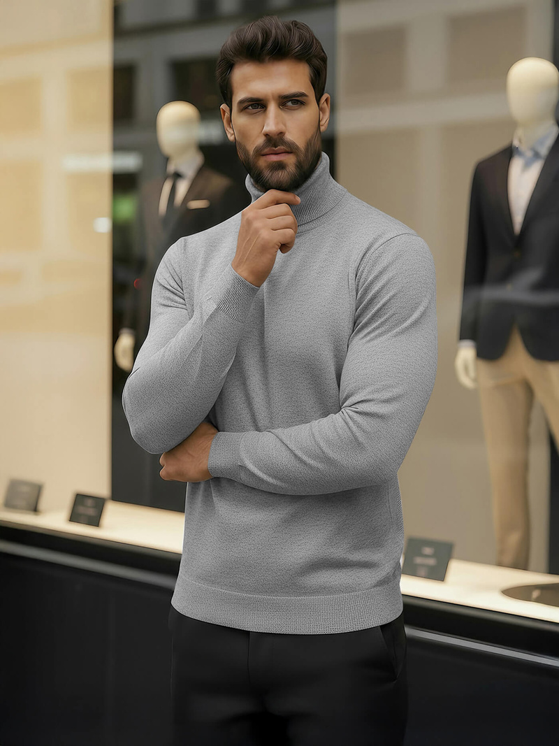 Pulover bărbați gri OZONEE V/V24504