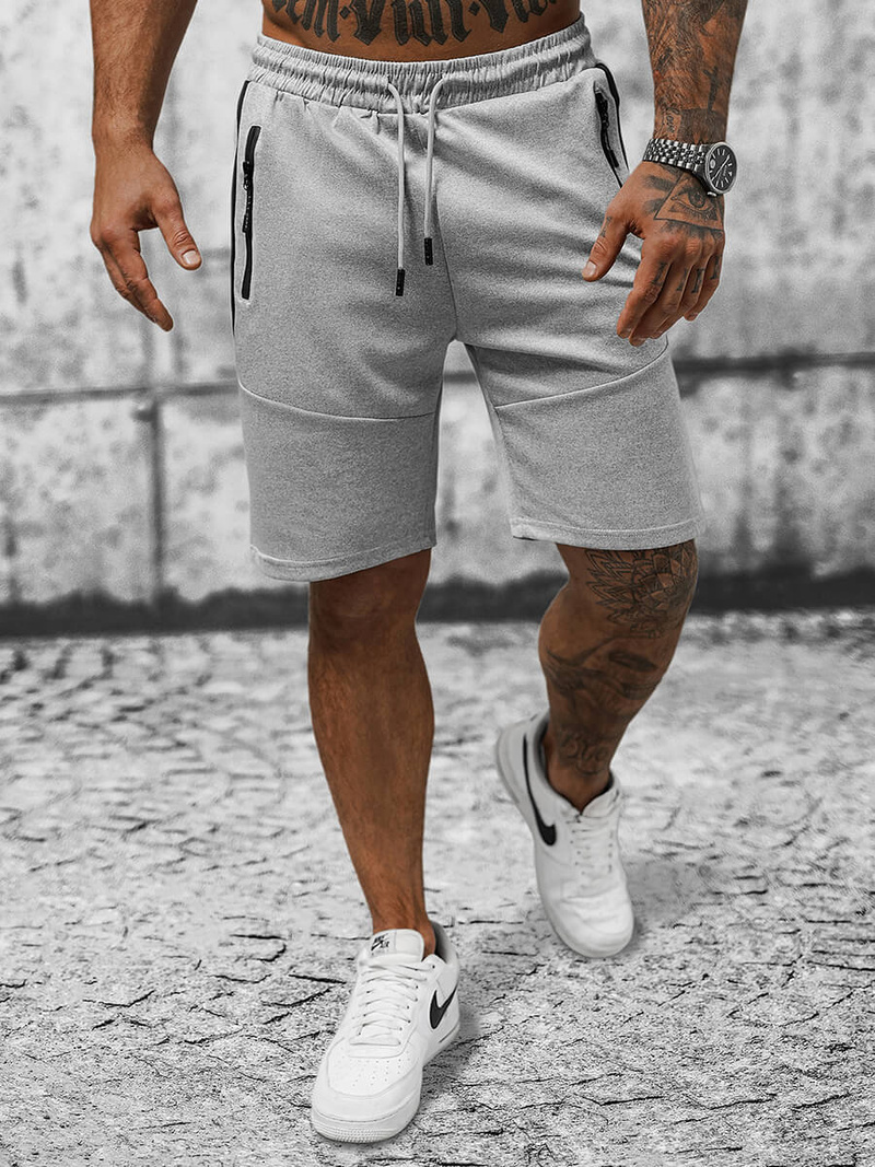Pantaloni scurți sport bărbați gri OZONEE JS/8K279
