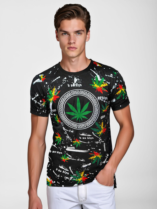 Tricou bărbați negru OZONEE O/T131/3Z