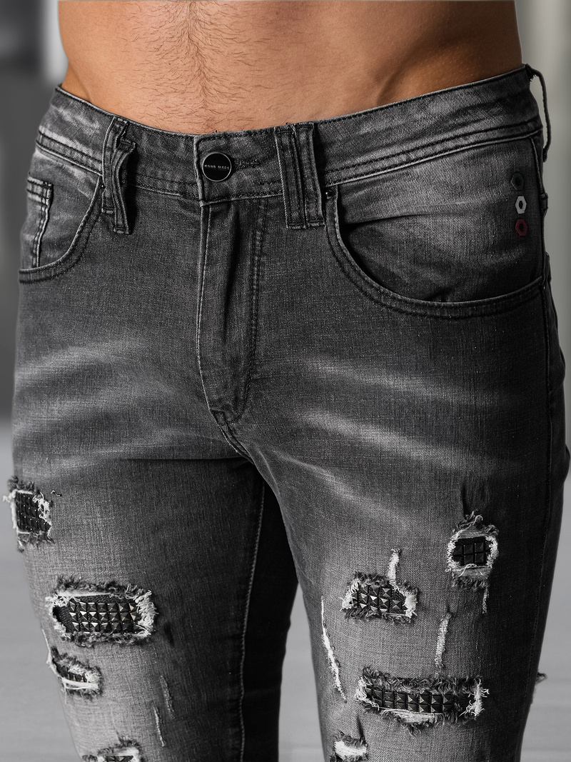 Blugi bărbaţi negri OZONEE NB/MP0152NZ