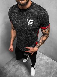 Tricou bărbați negru OZONEE JS/SS11123Z