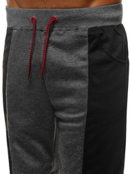 Pantaloni scurți sport bărbați antracit-negri OZONEE JS/81016Z