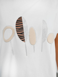 Tricou femei alb OZONEE JS/95T2566/1