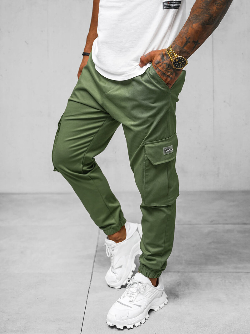 Pantaloni jogger pentru bărbați kaki OZONEE O/G3006Z