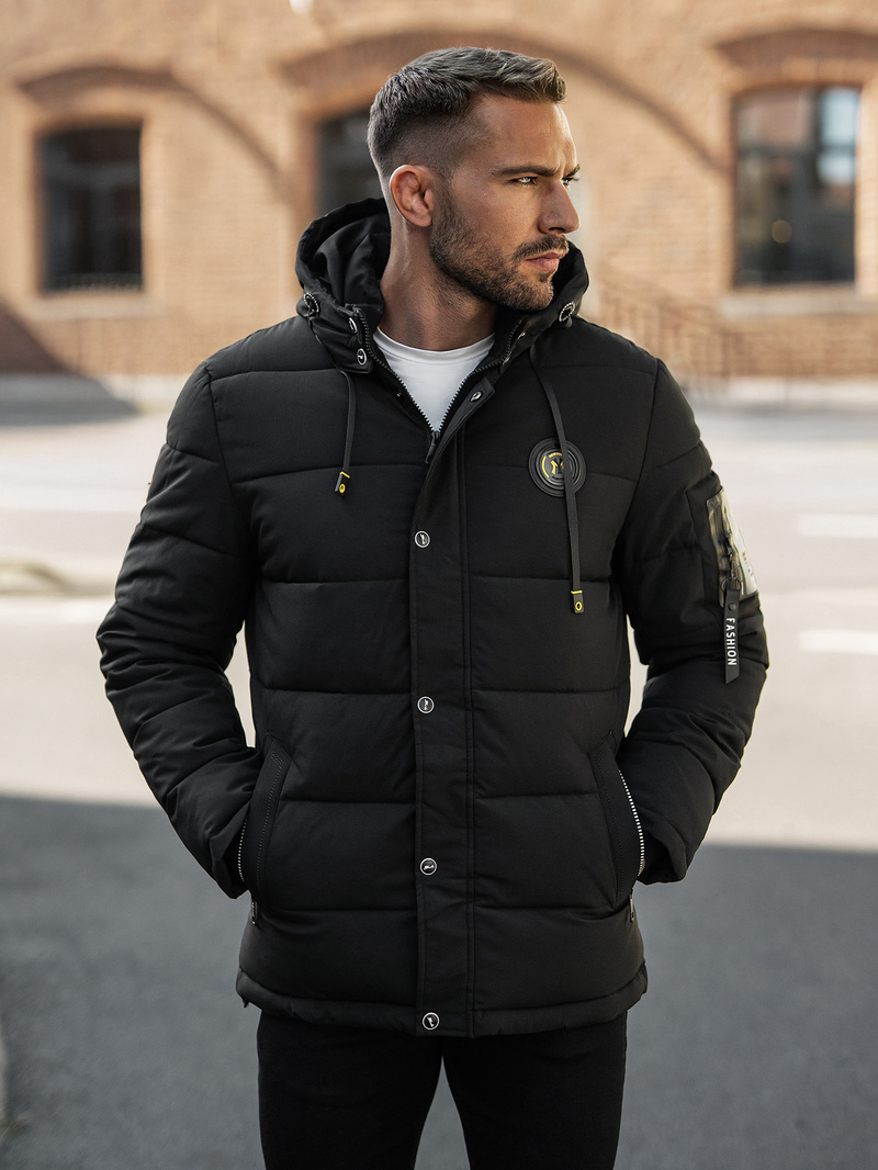 Geacă bărbați neagră OZONEE JS/57M7503/392Z