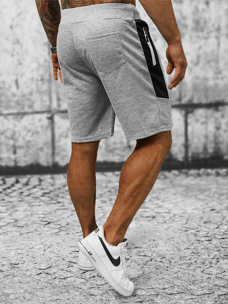 Pantaloni scurți sport bărbați gri OZONEE JS/8K936