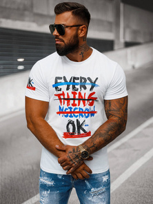 Tricou bărbați alb OZONEE O/8T1266/1