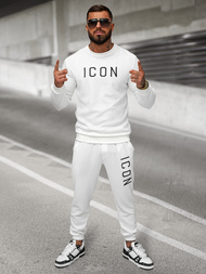 Pantaloni de trening bărbaţi albi OZONEE O/D9125Z