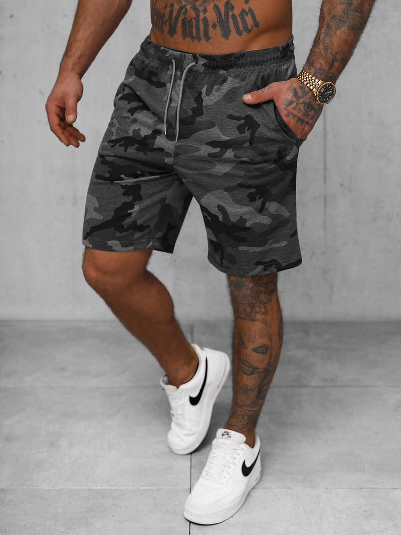 Pantaloni scurți sport bărbați antracit OZONEE JS/8K283/5