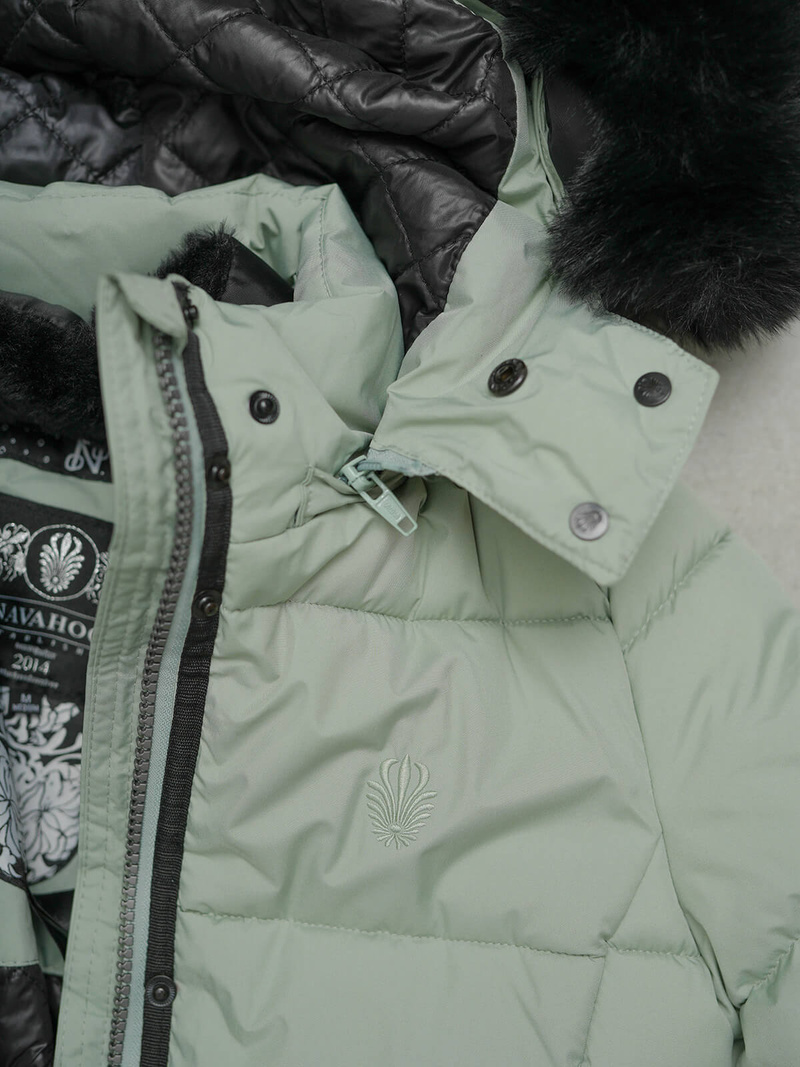 Geacă de femei verde-mentă OZONEE O/W377Z