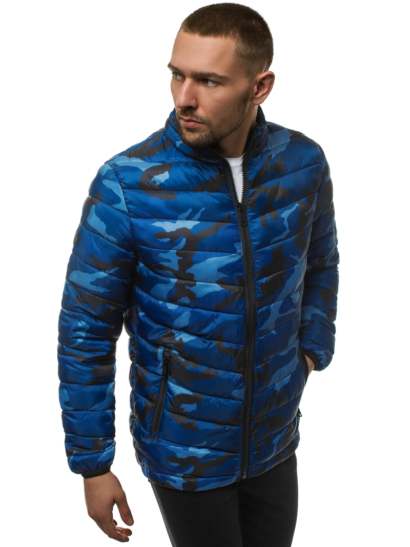 Jachetă de primăvară bărbați bleumarin-camuflaj OZONEE JS/SM80Z