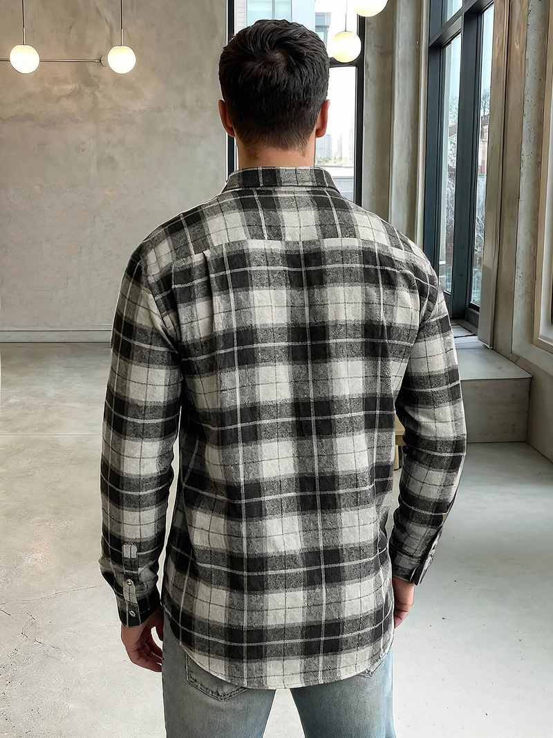 Cămașă bărbați gri OZONEE V/V172Z