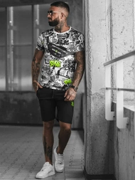 Compleu sport bărbaţi alb-verde OZONEE O/HM789Z