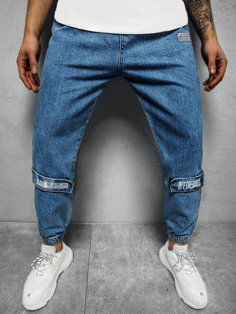 Pantaloni jogger bărbați albaștri OZONEE O/K153/15
