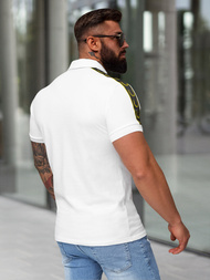 Tricou polo bărbați alb OZONEE O/QQ1337