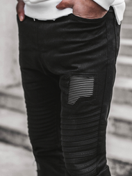 Pantaloni jogger bărbați negri OZONEE A/829