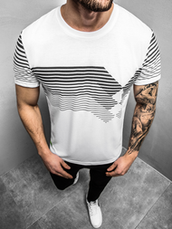Tricou bărbați alb OZONEE JS/KS2058Z