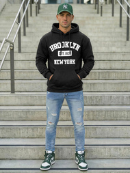 Hanorac bărbați negru OZONEE JS/8B1767/3Z