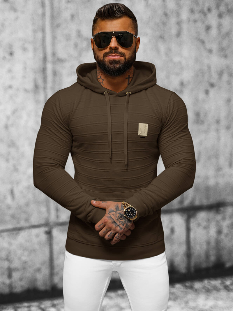 Hanorac bărbați maro OZONEE O/TB2272