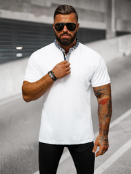 Tricou polo bărbați albă OZONEE O/DA803