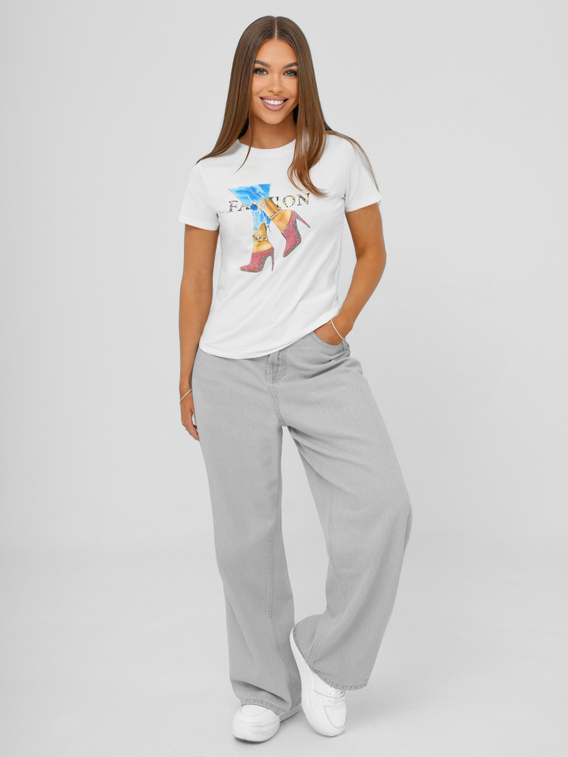 Tricou femei alb OZONEE JS/96T690/1