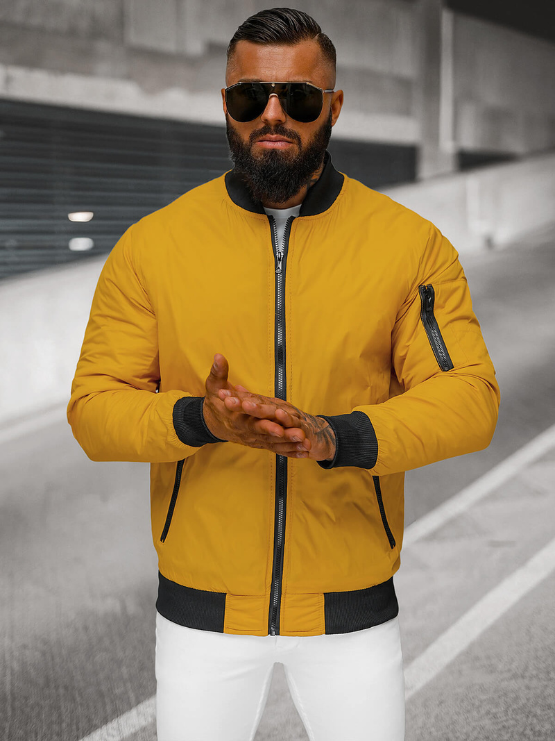 Jachetă bărbați camel OZONEE JS/AK95Z