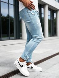 Blugi bărbați albaștri deschis OZONEE DO/2860