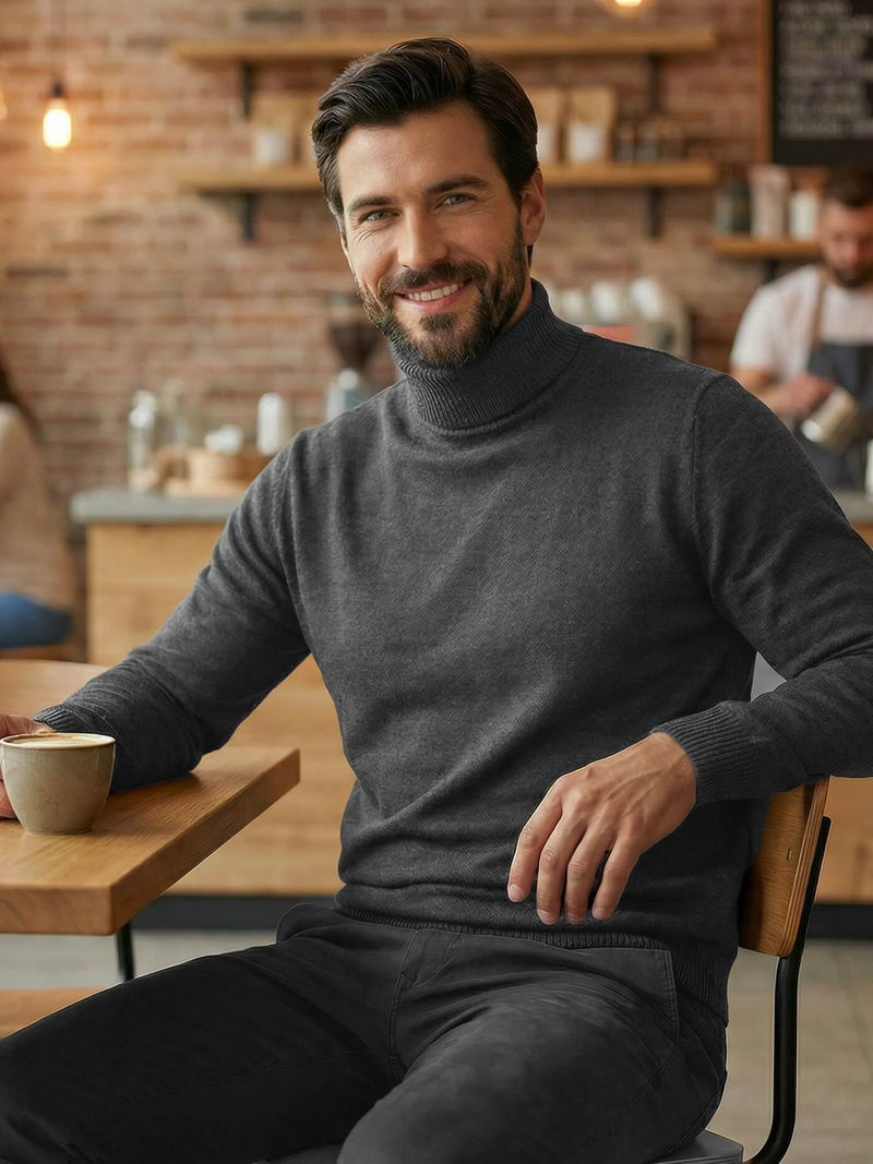 Pulover bărbați antracit OZONEE JS/59B3603/5