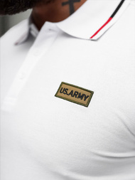 Tricou polo bărbați alb OZONEE NB/MT3144