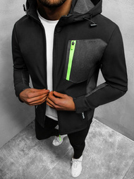 Jachetă softshell bărbați neagră OZONEE JS/HM188/1