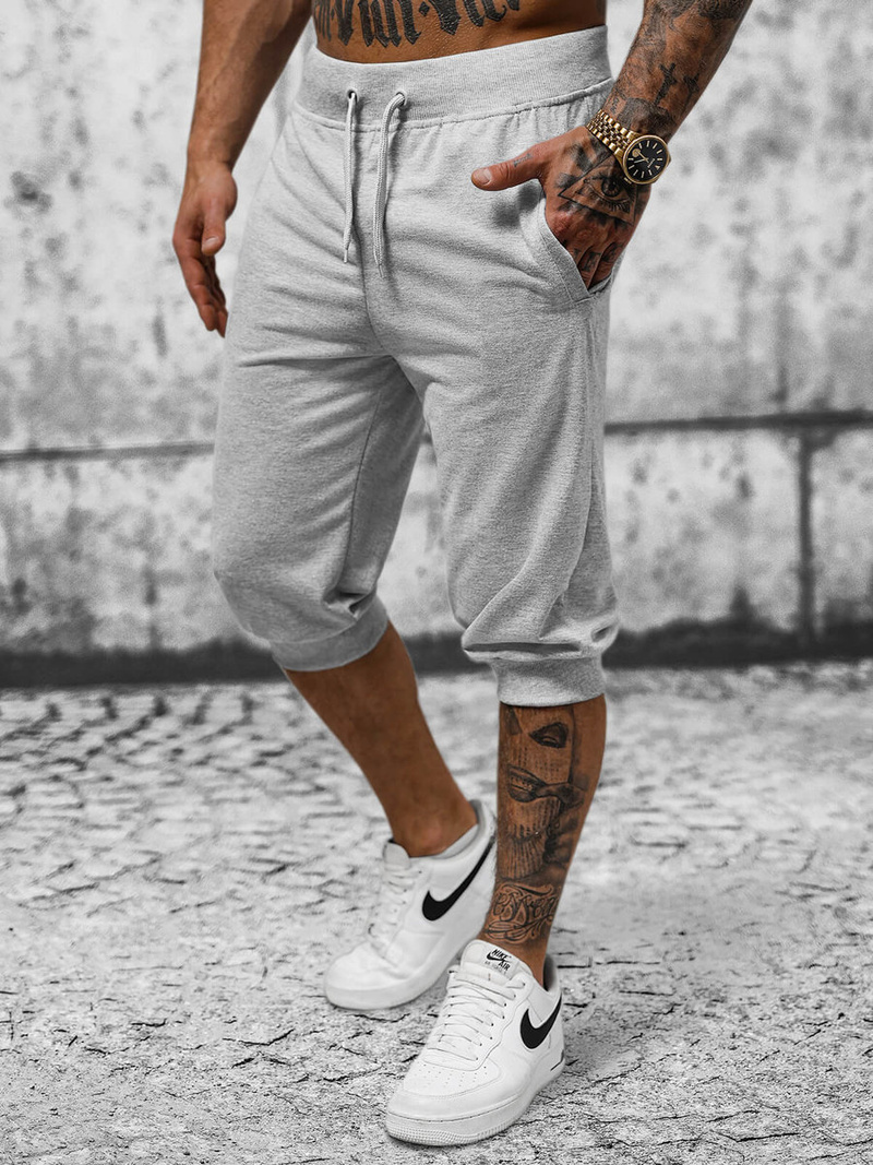 Pantaloni scurți sport bărbați gri OZONEE JS/XW07/2Z