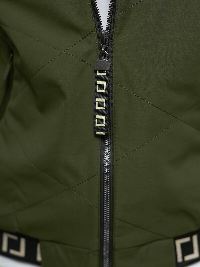 Geacă de femei verde închis OZONEE JS/5M3161/136