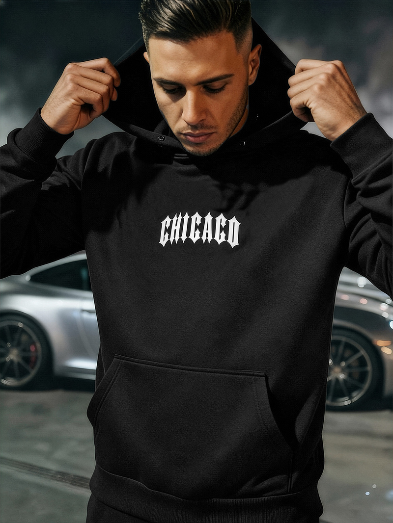 Hanorac bărbați negru OZONEE JS/21B1903/3