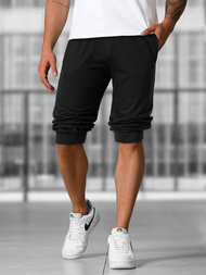Pantaloni scurți sport bărbați negri OZONEE JS/XW07/3Z
