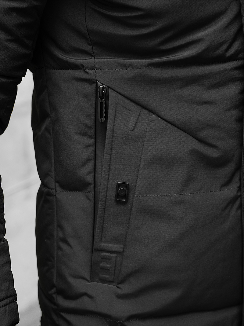 Geacă bărbați neagră OZONEE JS/M1966/392