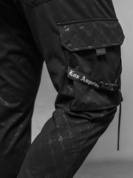 Pantaloni de trening bărbaţi negri OZONEE O/PS6021