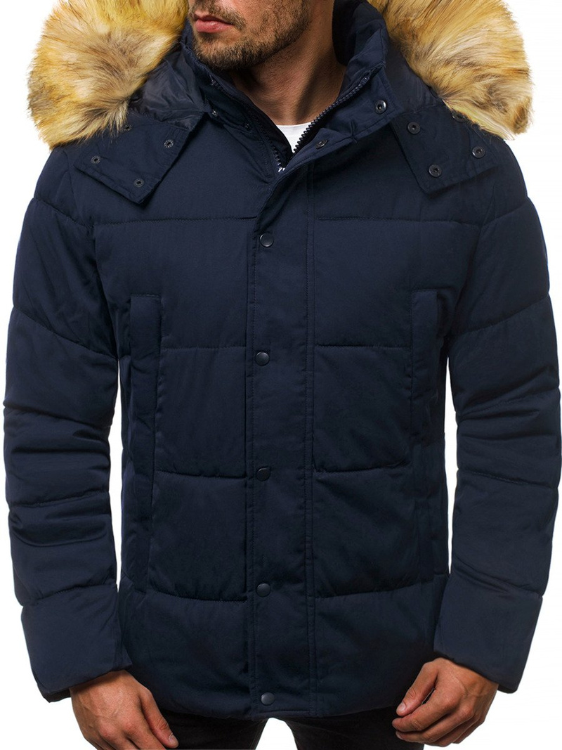 Jachetă bărbați albastru marin OZONEE JD/336