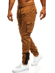 Pantaloni jogger bărbați camel închis OZONEE A/705