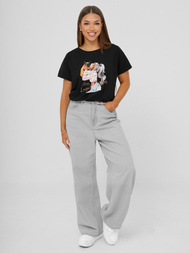 Tricou femei negri OZONEE JS/95T2575/3