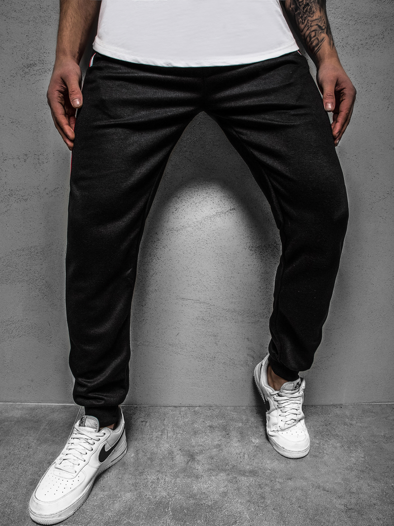 Pantaloni de trening bărbaţi negri OZONEE JS/JZ11027Z